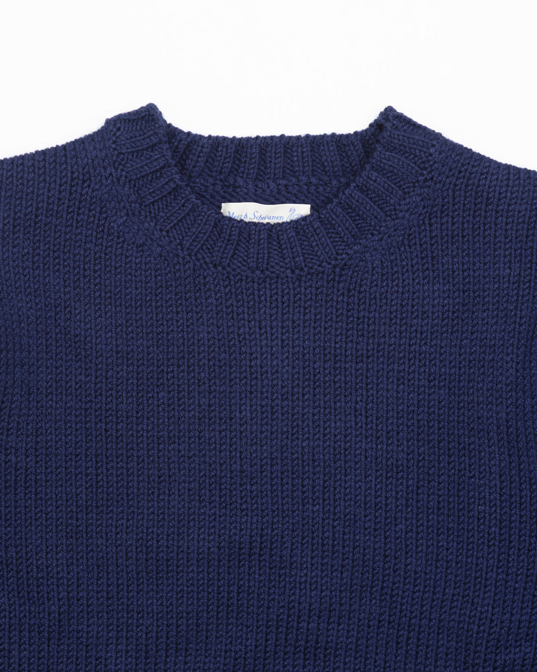 Chunky Merino Wool Sweater in Ink Blue