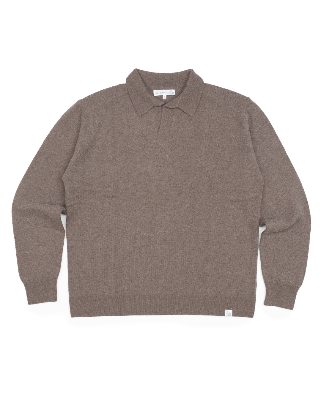 Knitted Polo Shirt in Grain