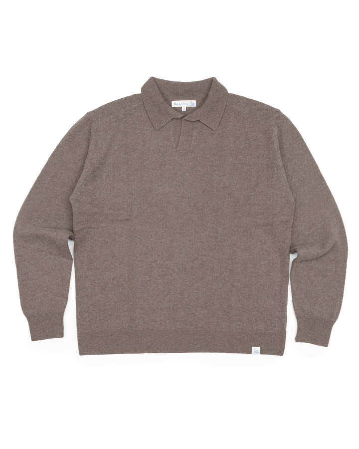 Knitted Polo Shirt in Grain