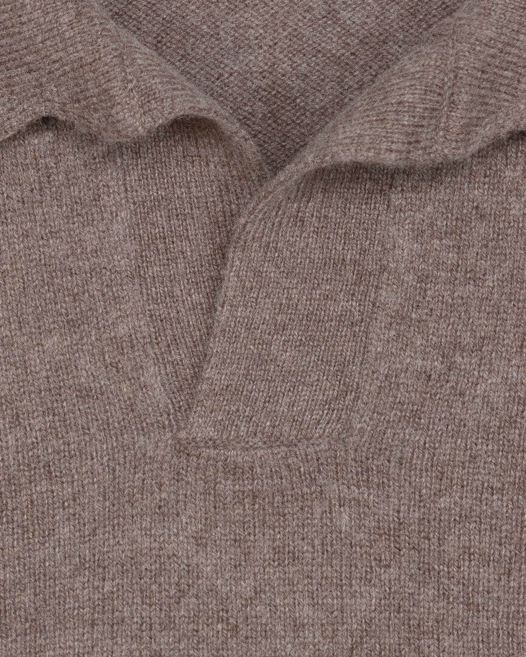 Knitted Polo Shirt in Grain