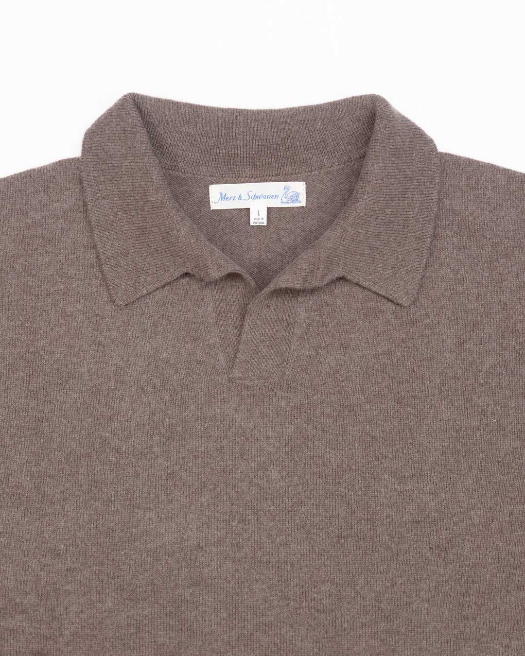 Knitted Polo Shirt in Grain