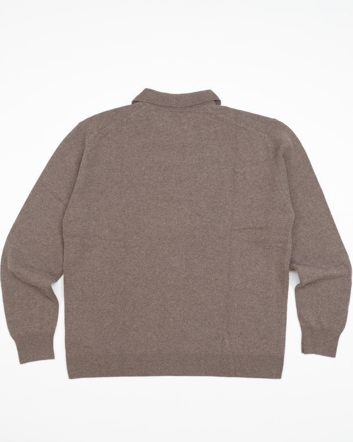 Knitted Polo Shirt in Grain