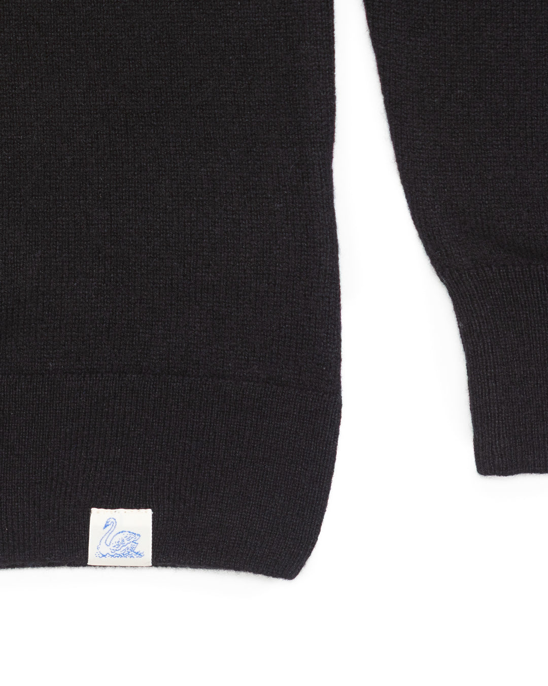 Knitted Polo Shirt in Deep Black