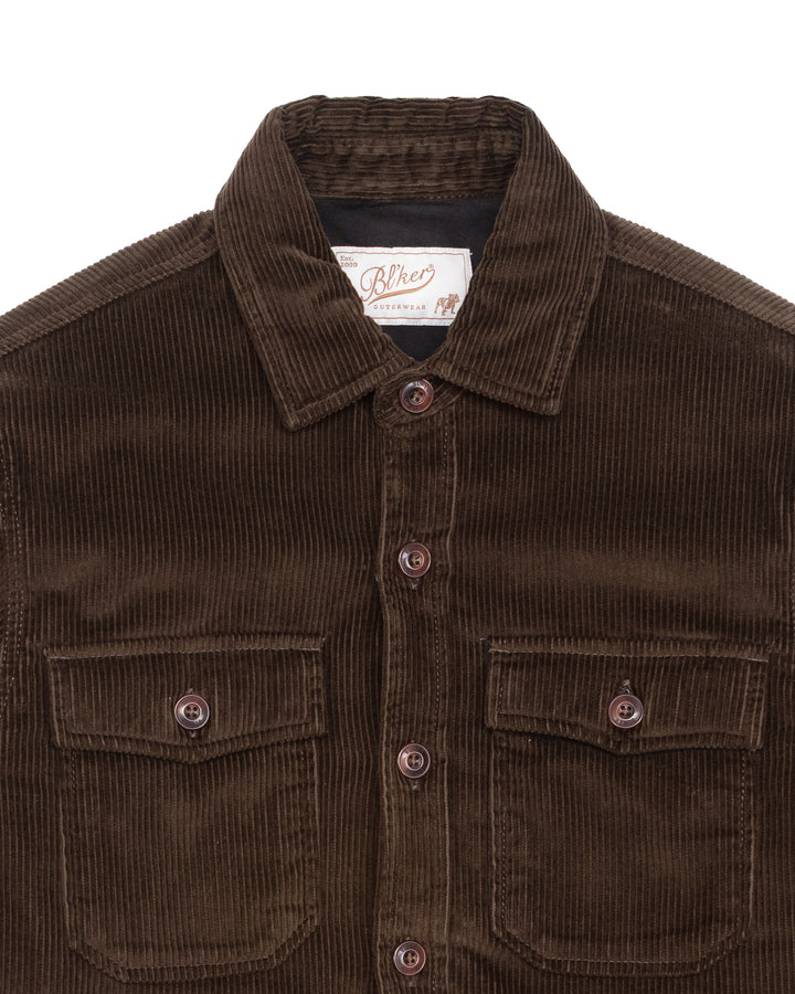 The Hunter Lined Overshirt in Brown Corduroy
