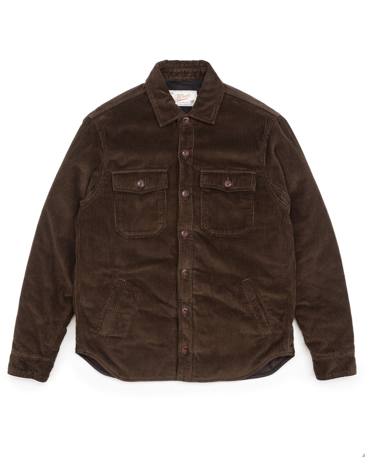 The Hunter Lined Overshirt in Brown Corduroy