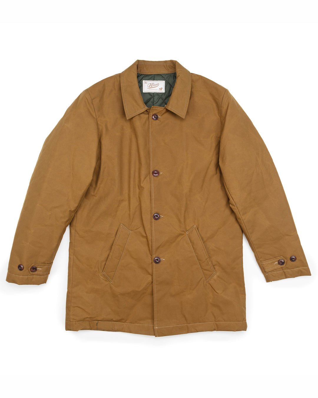 The Holmes Coat in Waxed Khaki
