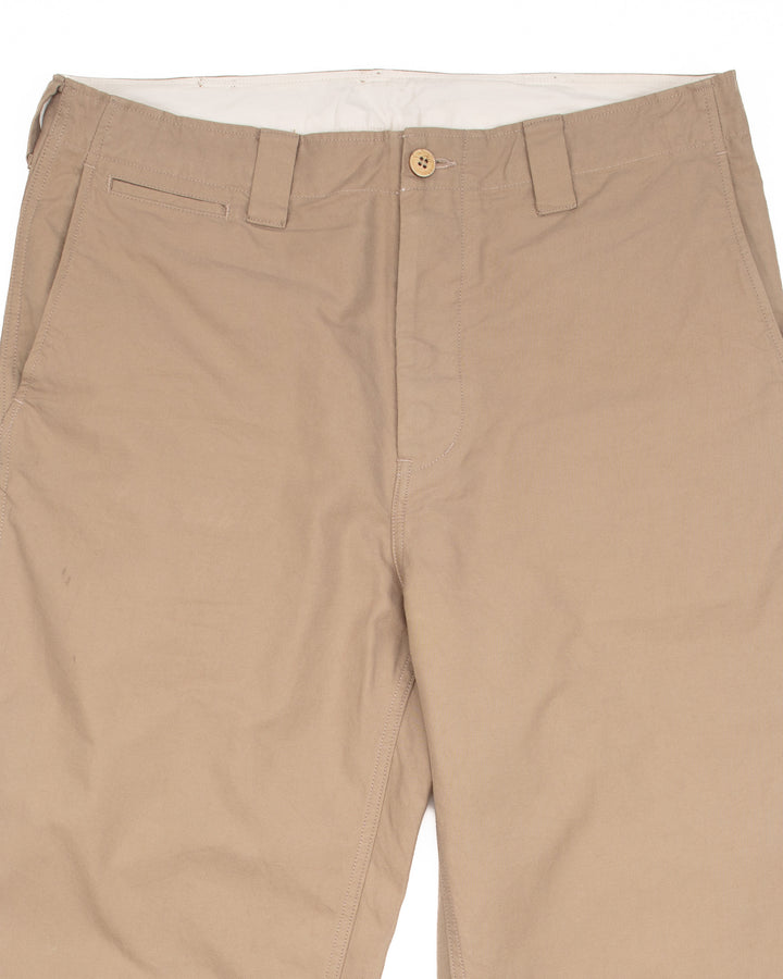 Wide Chinos in Khaki #1827