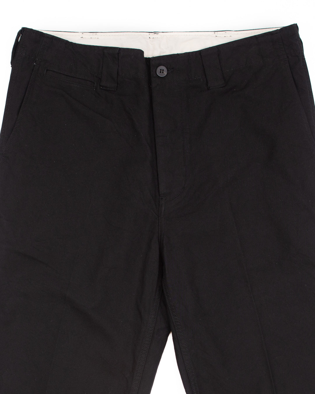 Wide Chinos in Black #1828