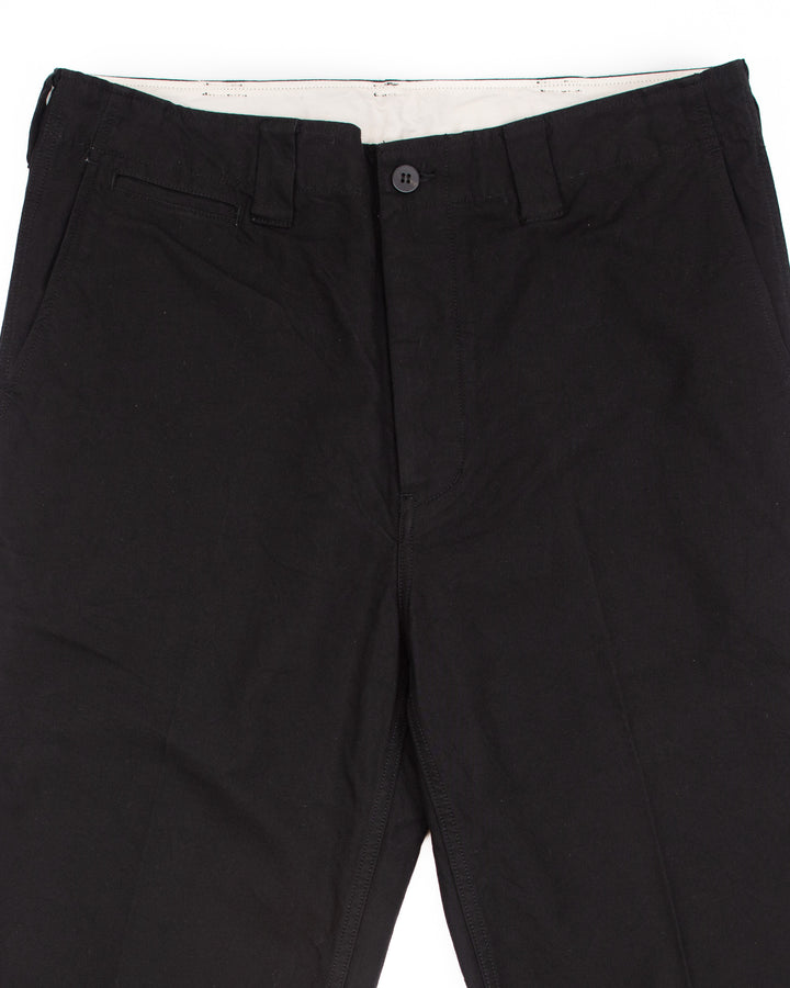 Wide Chinos in Black #1828