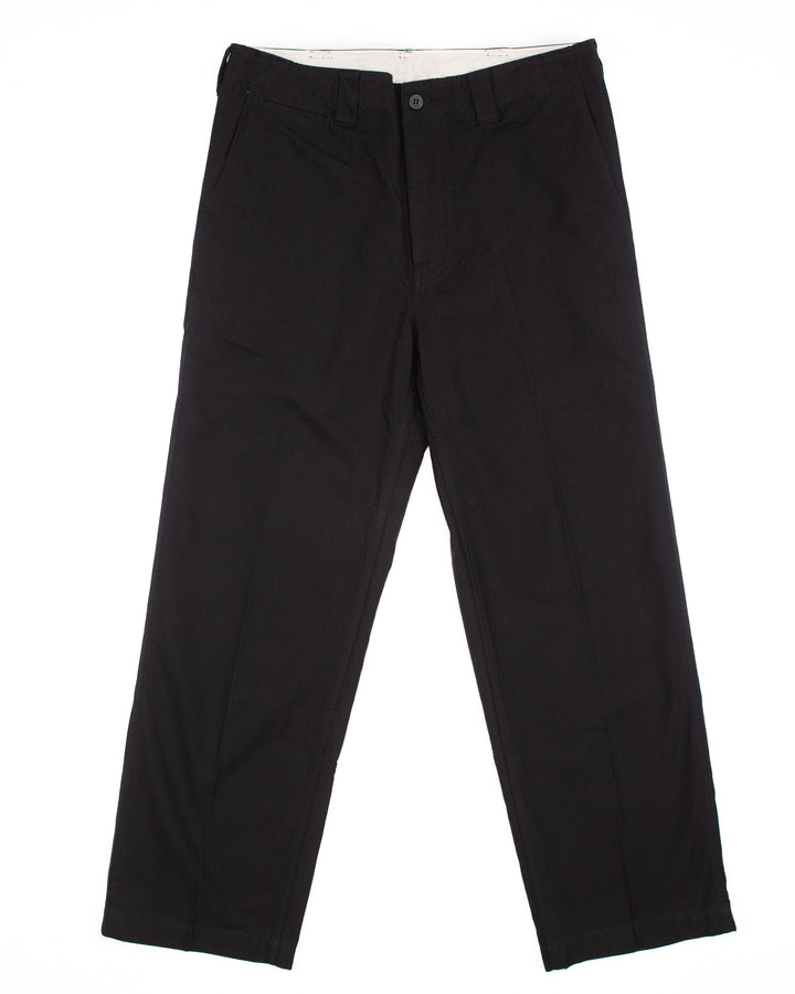 Wide Chinos in Black #1828