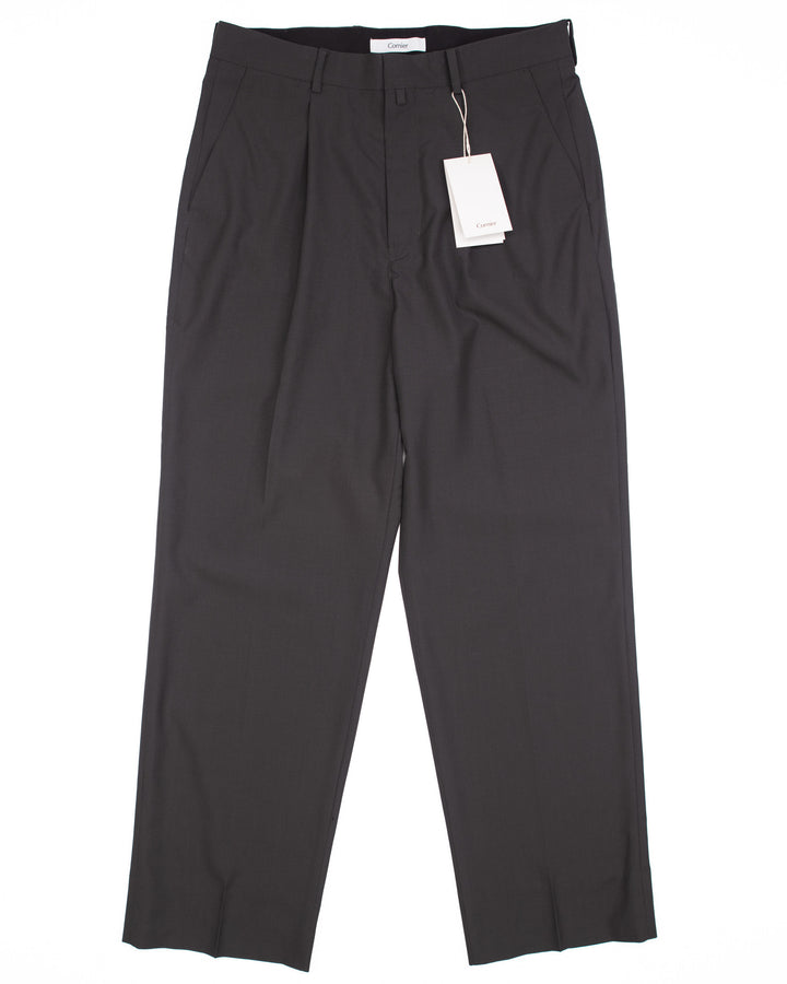 Super 130's Worsted Tropical Wool Straight Black #1830