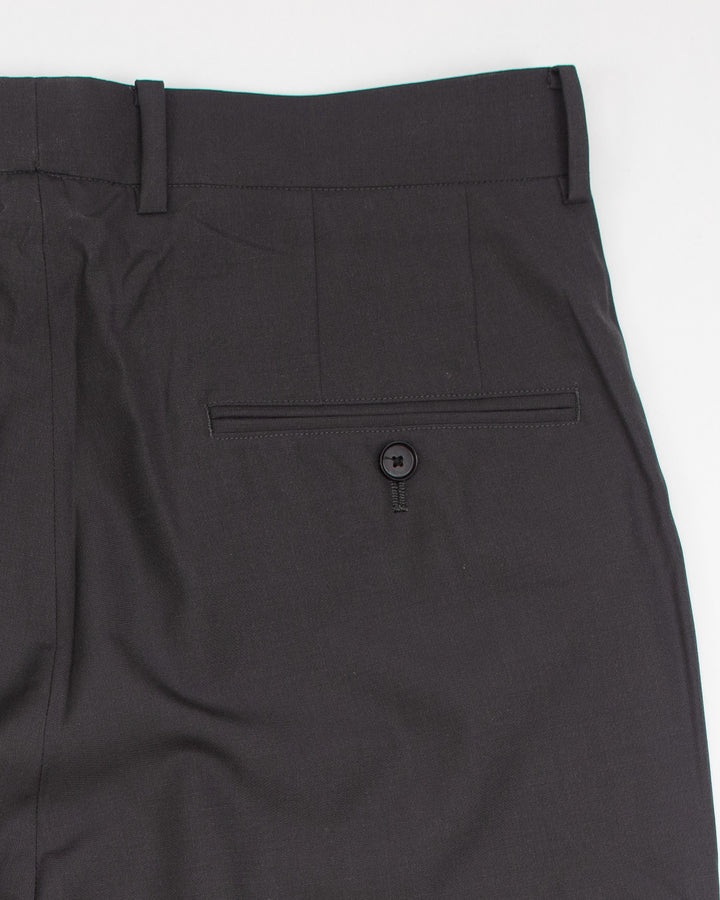 Super 130's Worsted Tropical Wool Straight Black #1830
