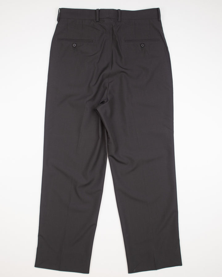 Super 130's Worsted Tropical Wool Straight Black #1830