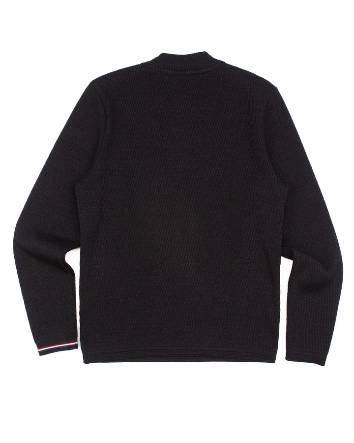 Albert Waffle Henley in Black #1840