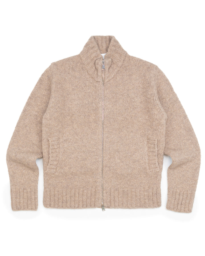 Wool Bomber in Tan