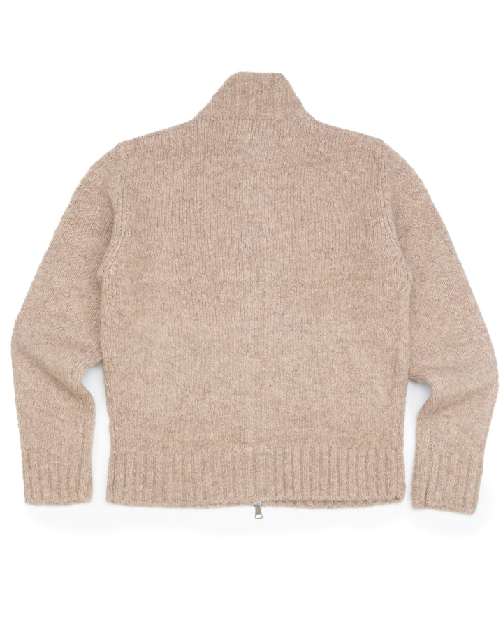 Wool Bomber in Tan