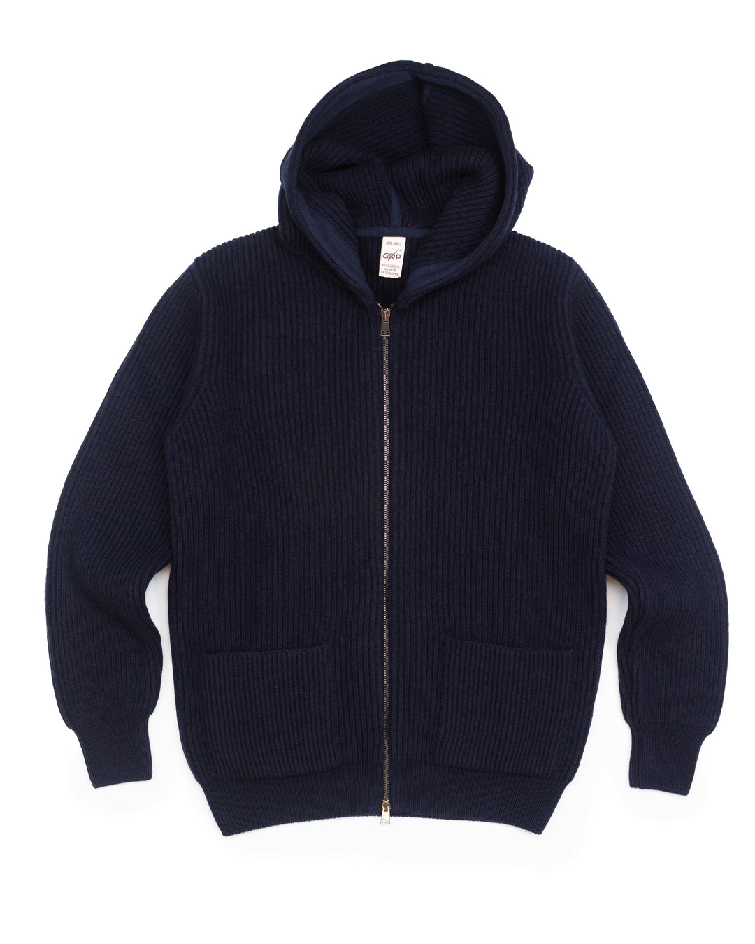 Tec7 Hooded Zip Jacket in Navy