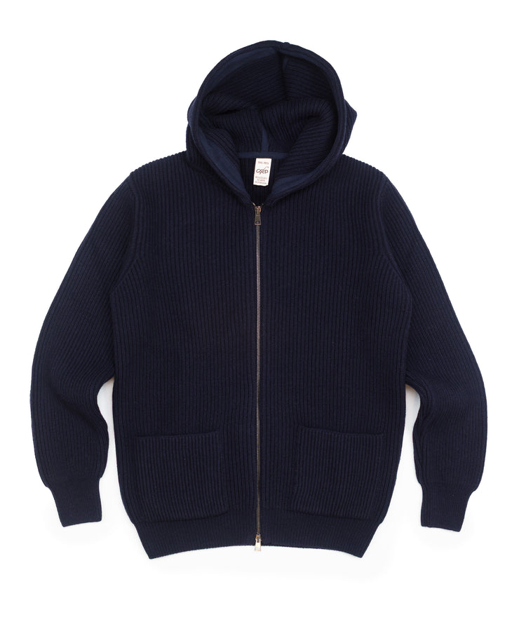 Tec7 Hooded Zip Jacket in Navy