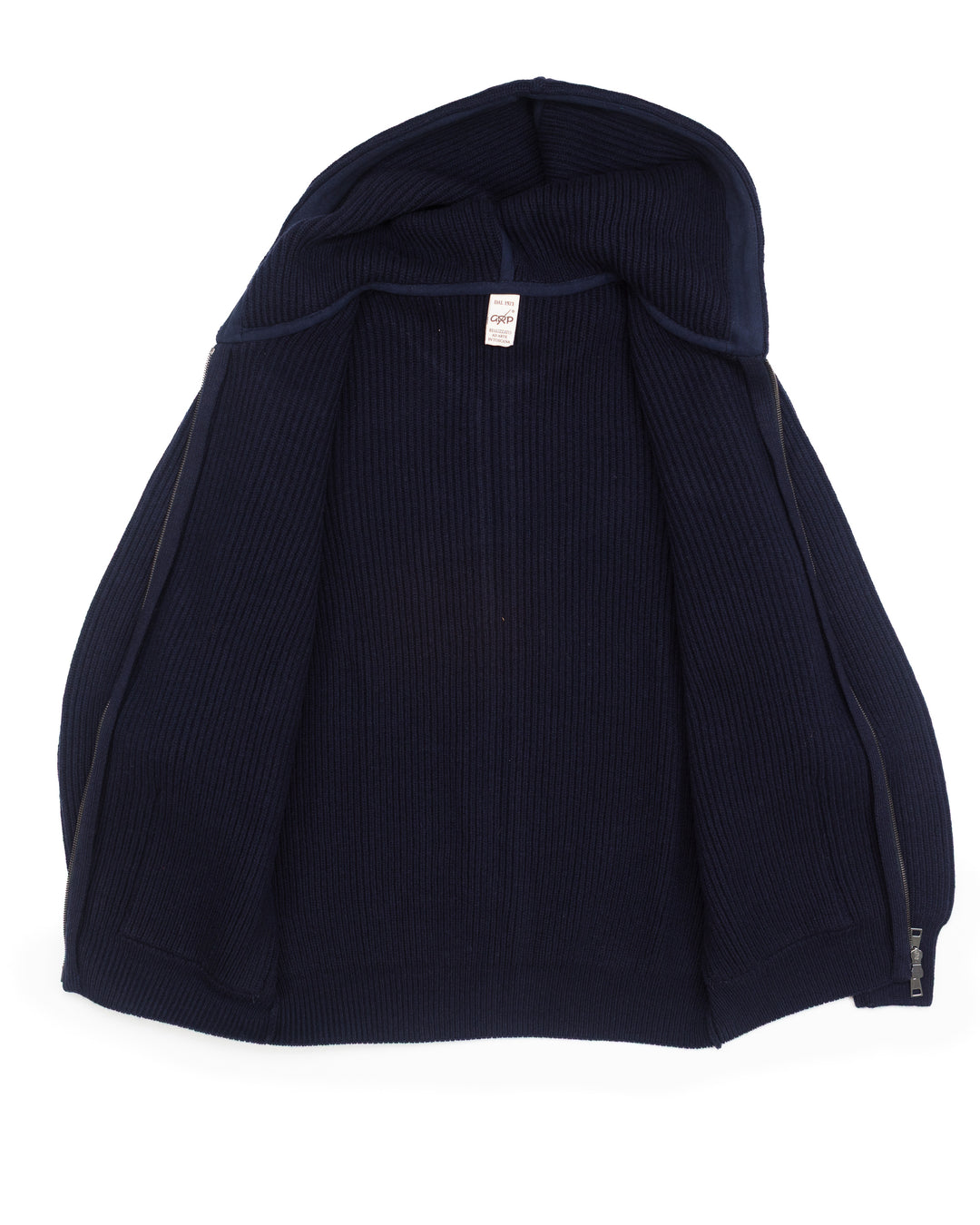 Tec7 Hooded Zip Jacket in Navy