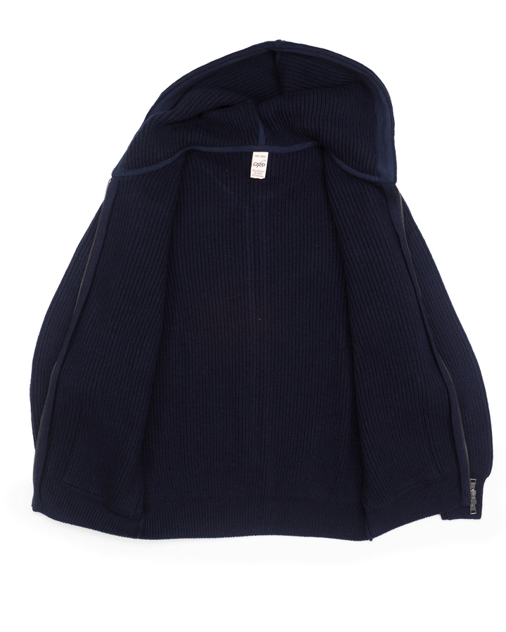 Tec7 Hooded Zip Jacket in Navy