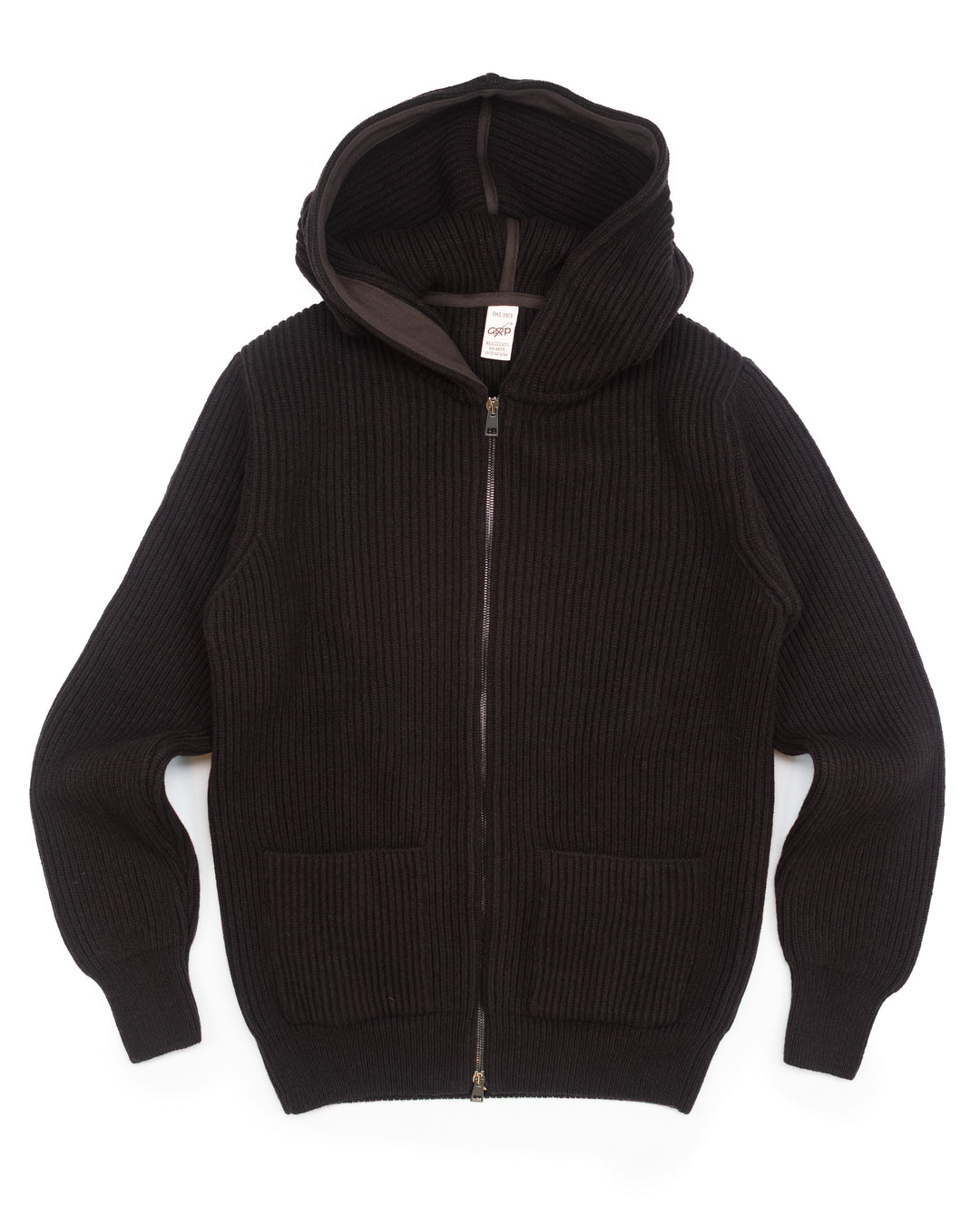 Tec7 Hooded Zip Jacket in Brown