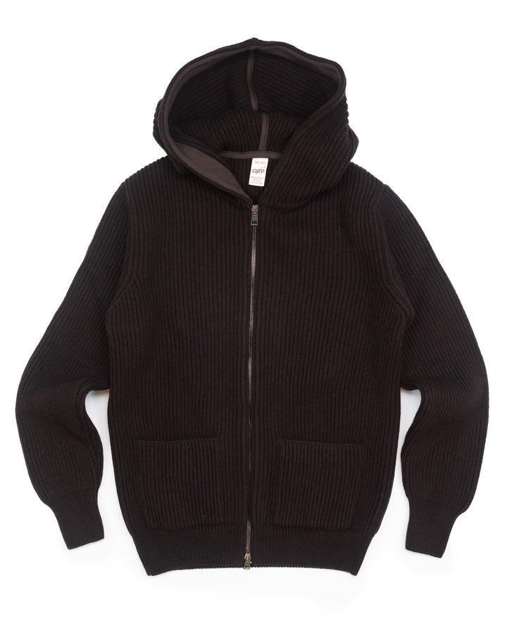 Tec7 Hooded Zip Jacket in Brown