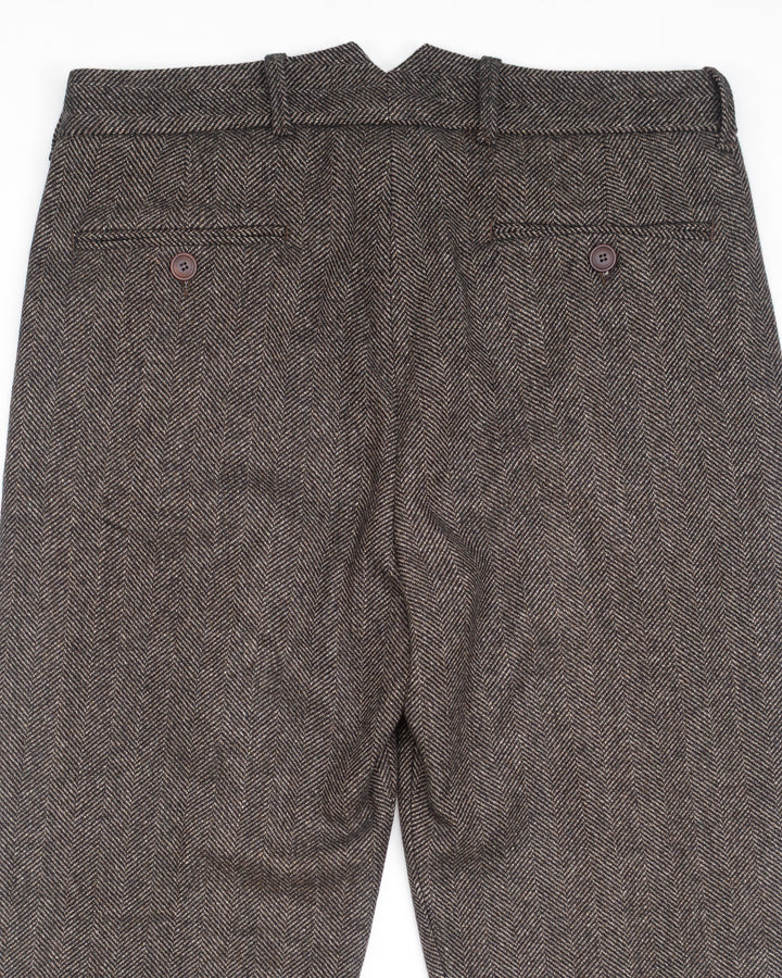 The Nico Pant in Grey Herringbone Wool