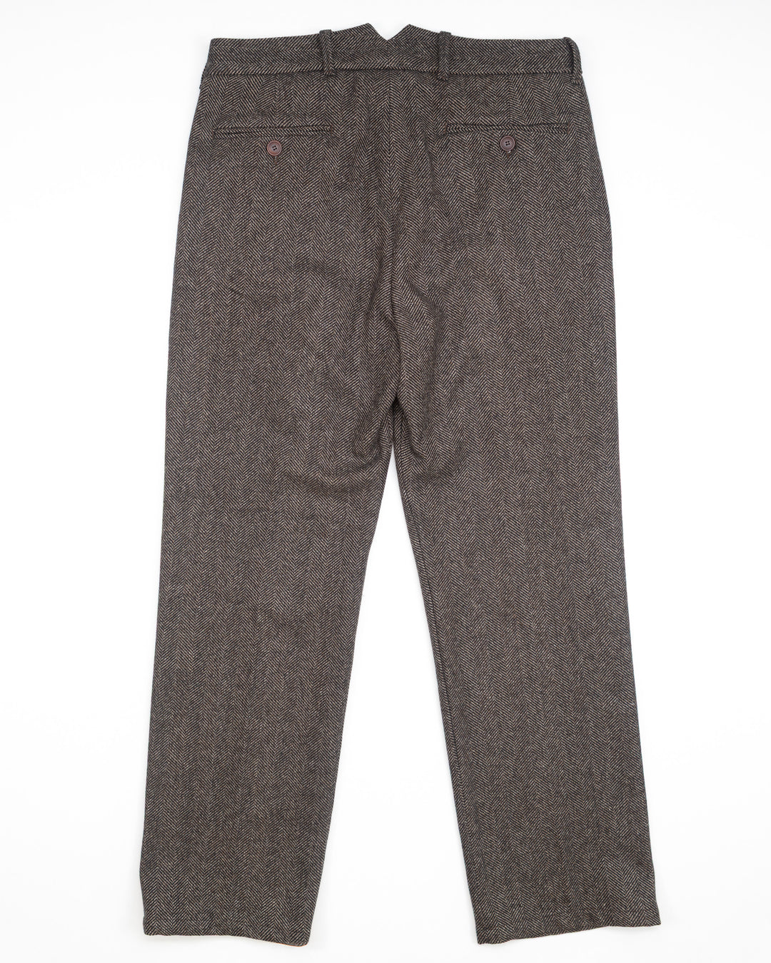 The Nico Pant in Grey Herringbone Wool