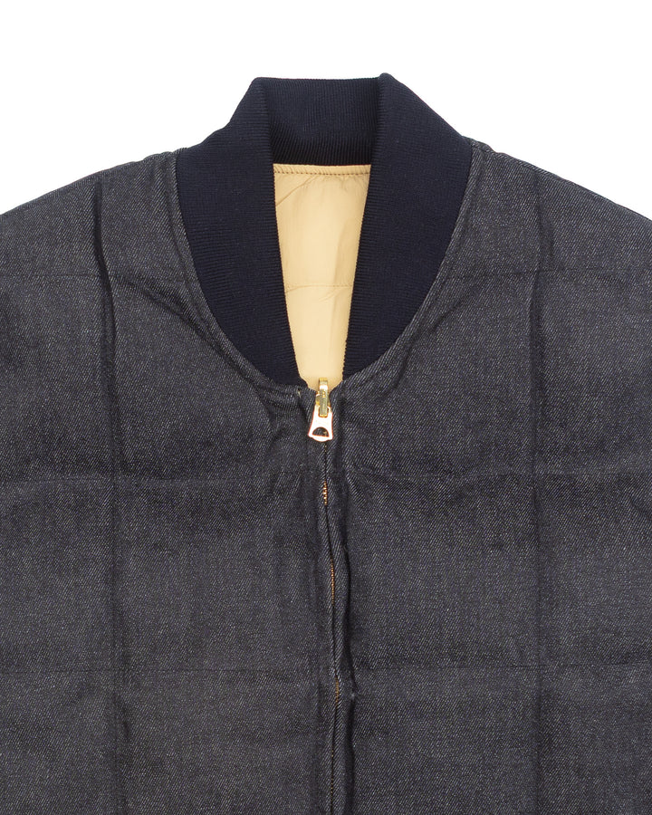 Seattle Vest in Reversible Waxed Denim