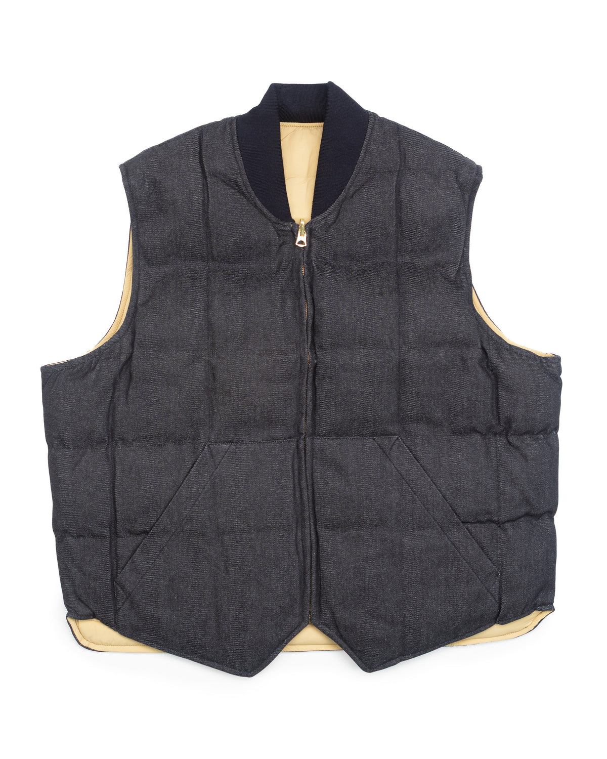 Seattle Vest in Reversible Waxed Denim