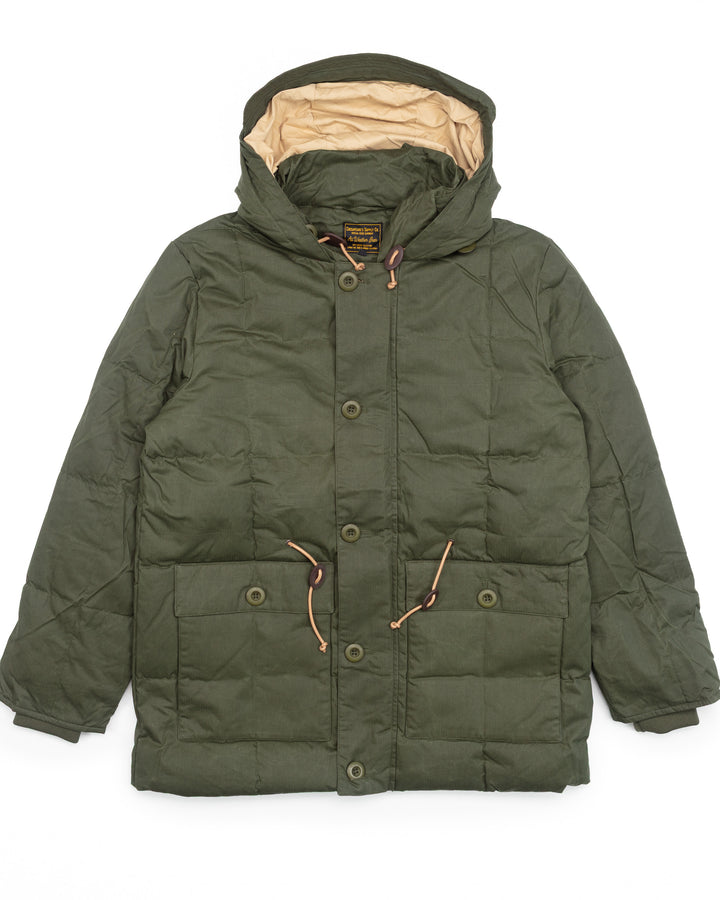 Expedition Down Parka in Waxed Army Green