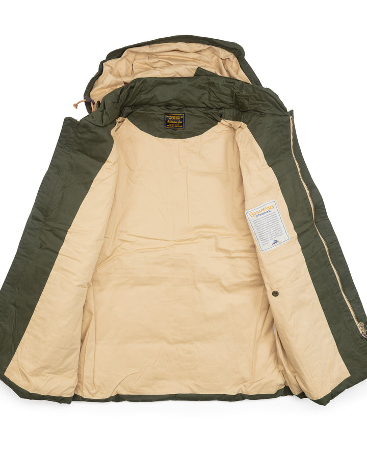 Expedition Down Parka in Waxed Army Green