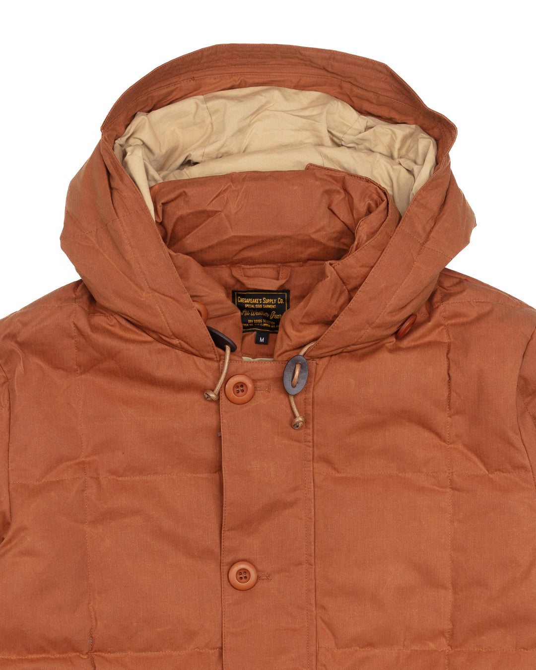 Expedition Down Parka in Waxed Dark Orange