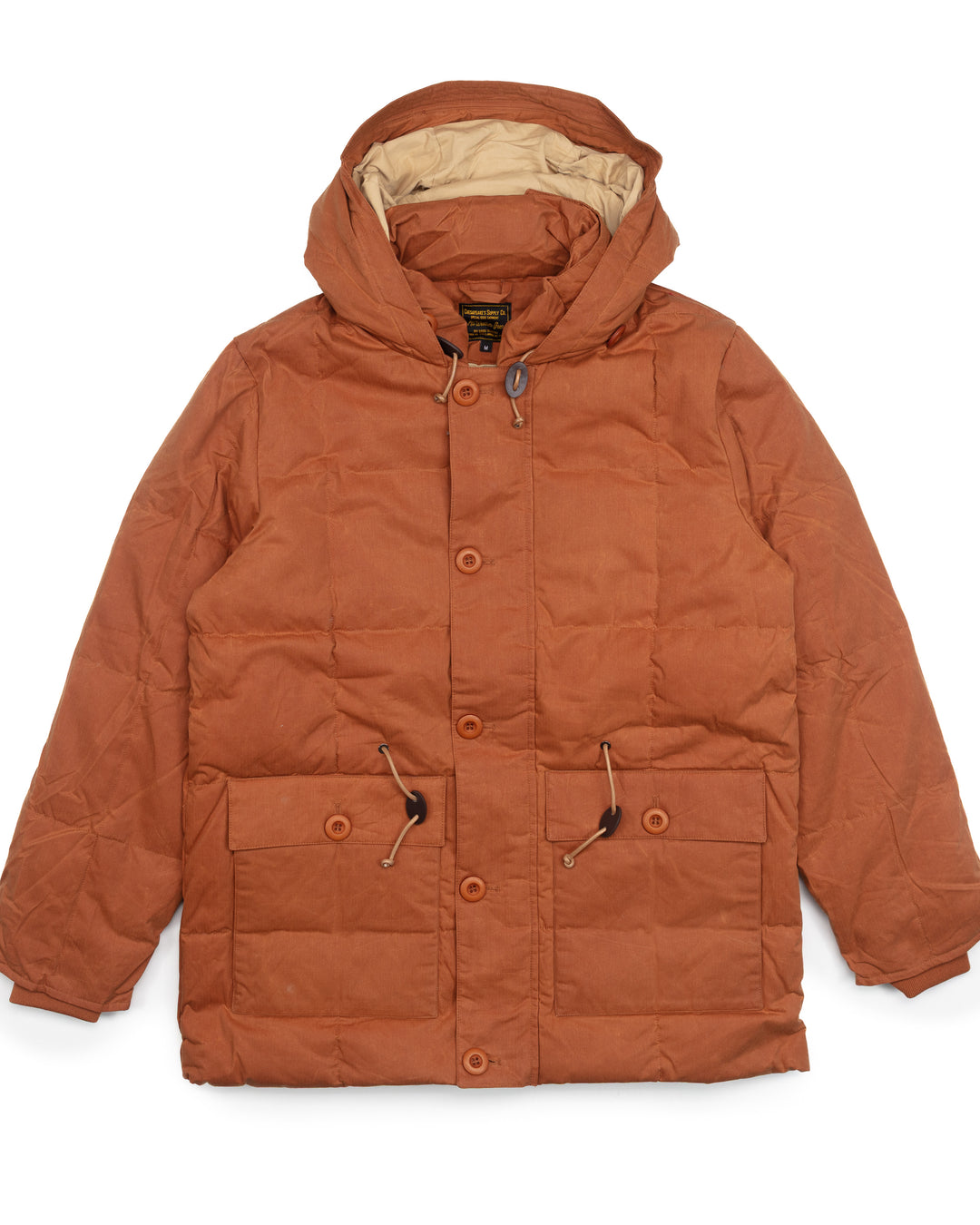 Expedition Down Parka in Waxed Dark Orange