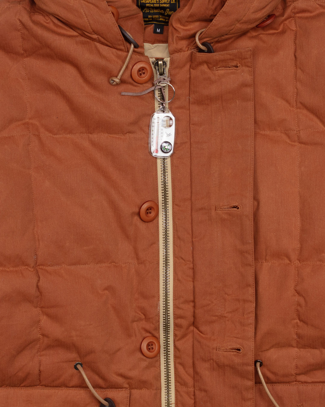Expedition Down Parka in Waxed Dark Orange
