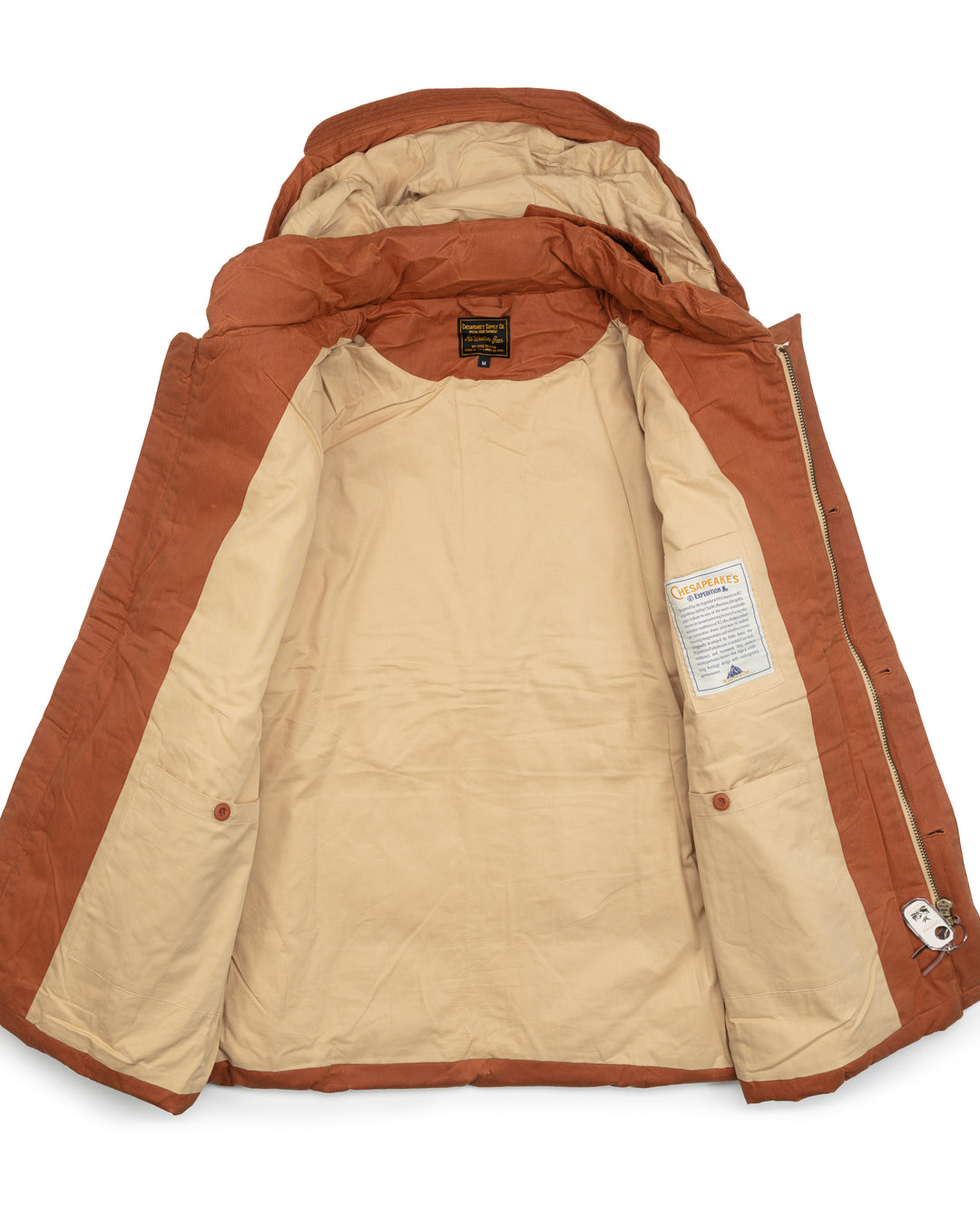 Expedition Down Parka in Waxed Dark Orange