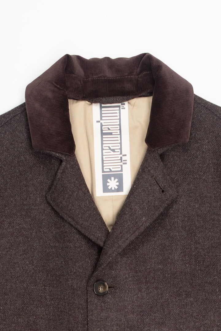 Overcoat in Brown Shetland Wool