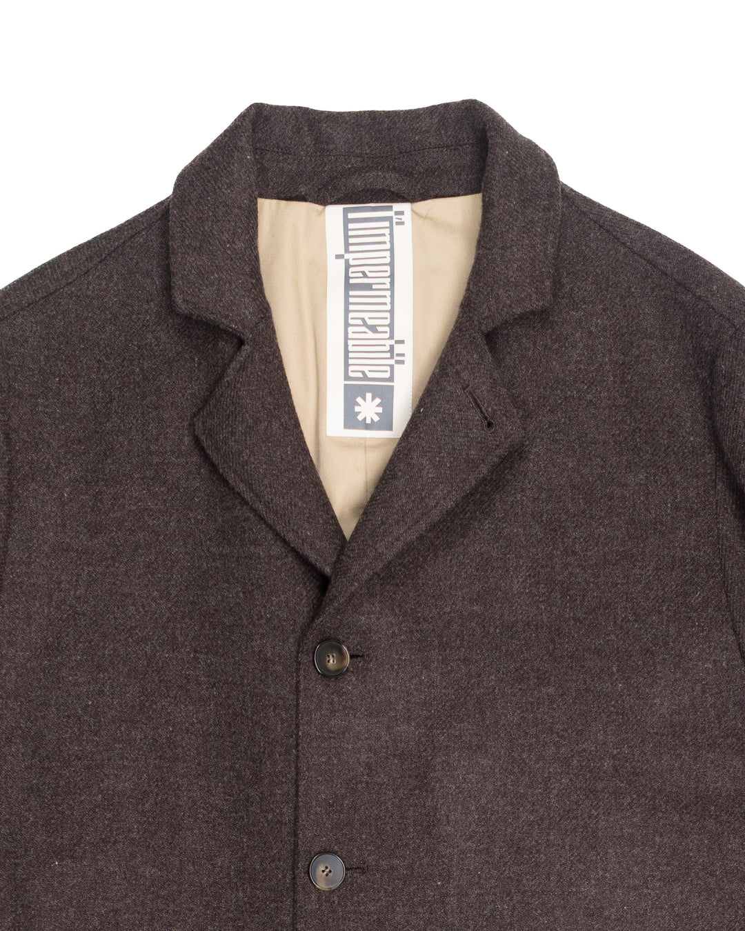 Overcoat in Brown Shetland Wool