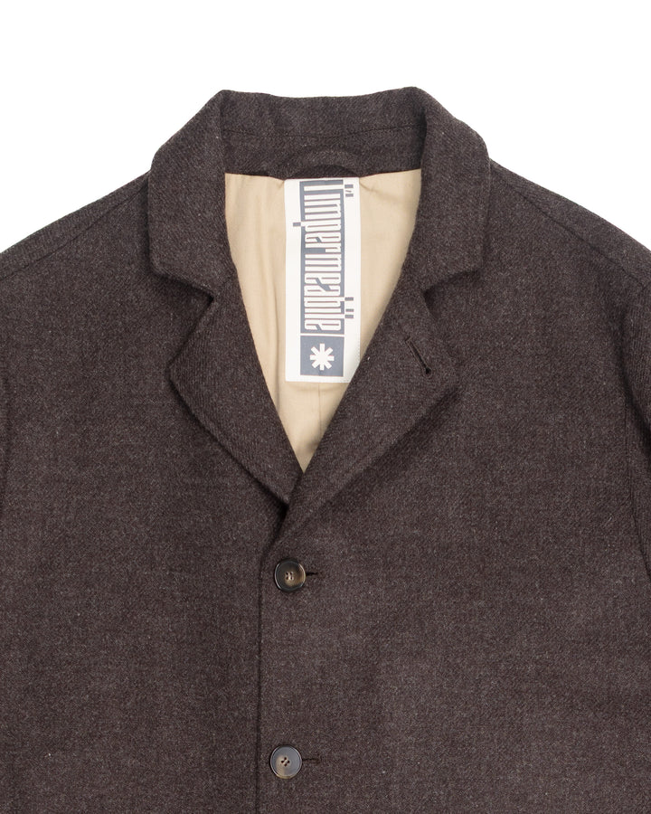 Overcoat in Brown Shetland Wool