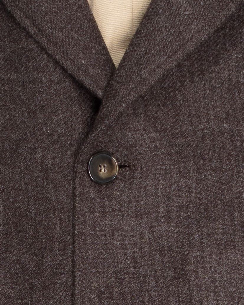 Overcoat in Brown Shetland Wool