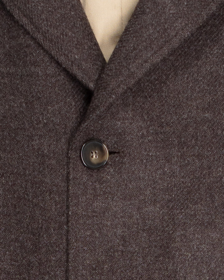 Overcoat in Brown Shetland Wool