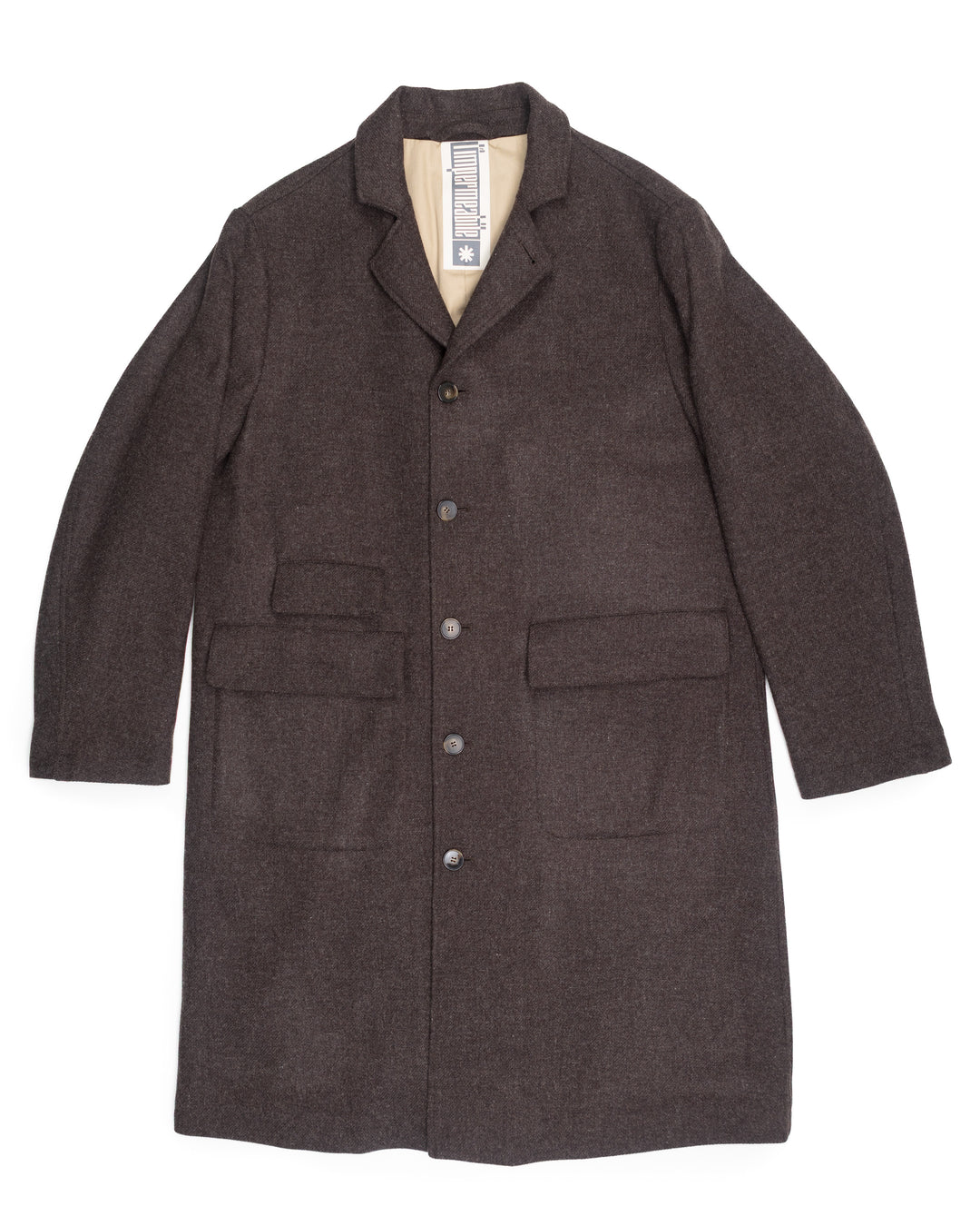 Overcoat in Brown Shetland Wool
