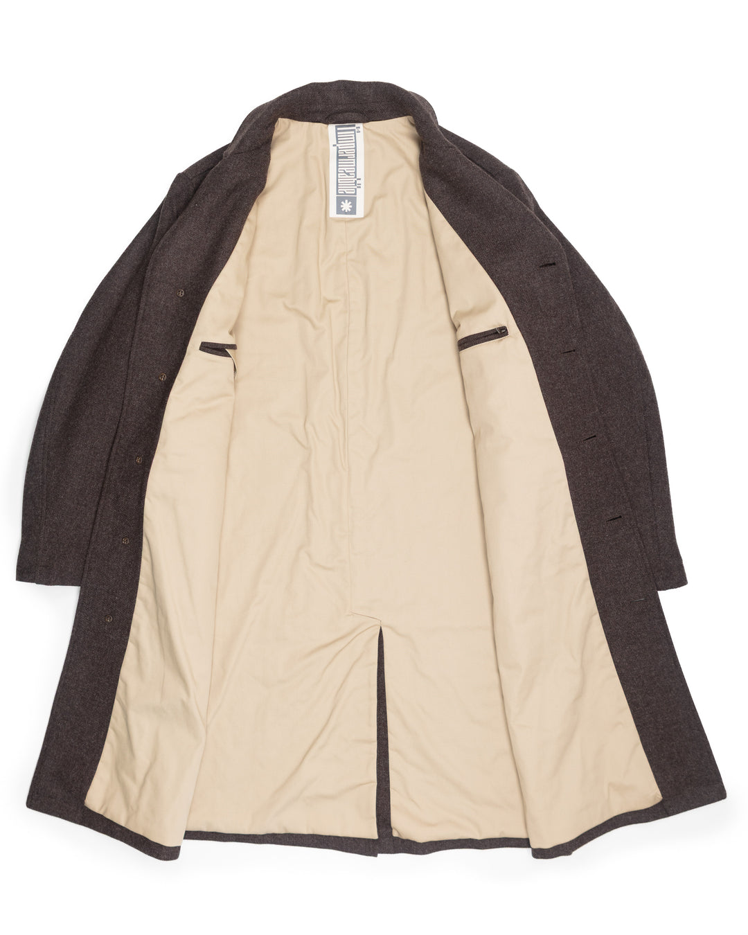Overcoat in Brown Shetland Wool
