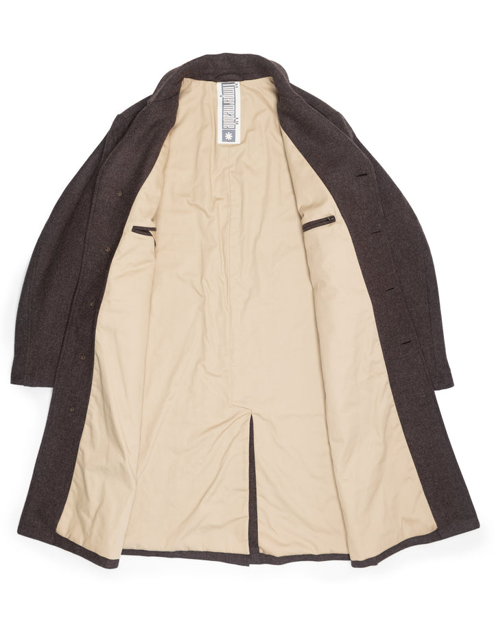 Overcoat in Brown Shetland Wool
