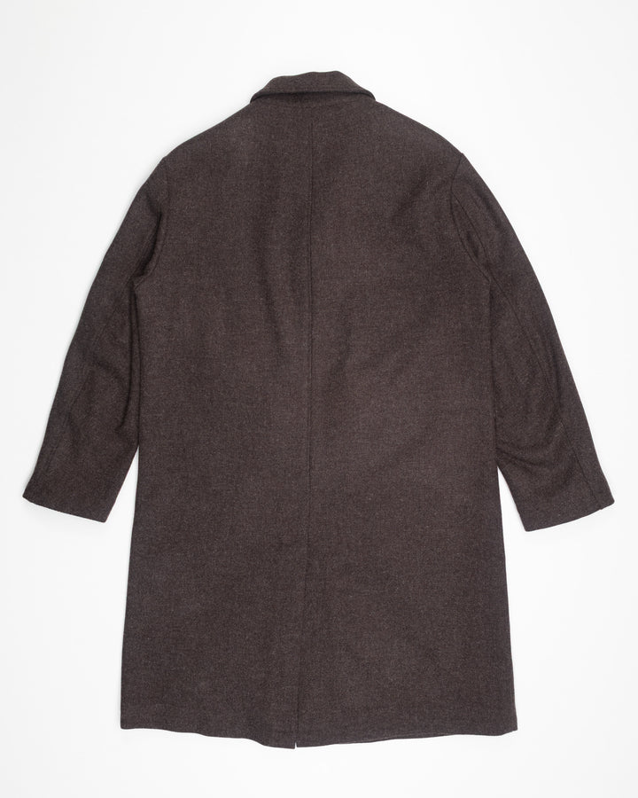 Overcoat in Brown Shetland Wool