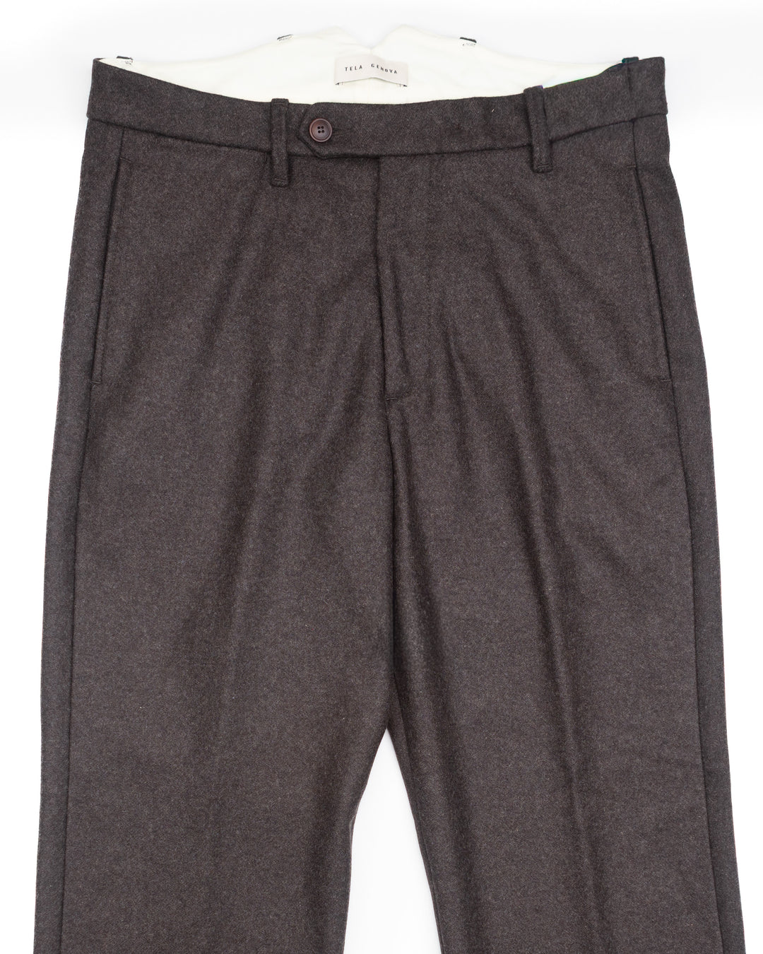 Poldo Chinos in Brown Wool