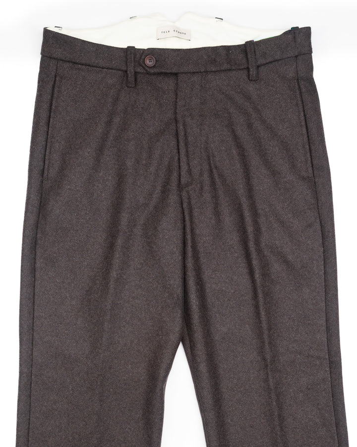 Poldo Chinos in Brown Wool