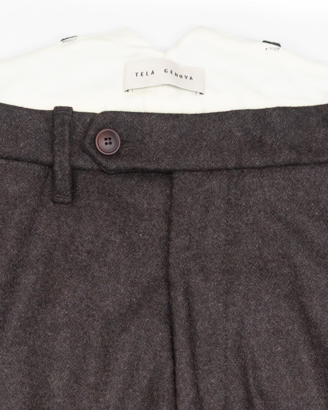 Poldo Chinos in Brown Wool