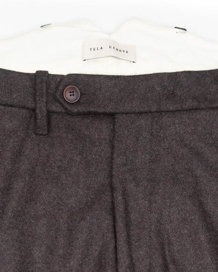 Poldo Chinos in Brown Wool