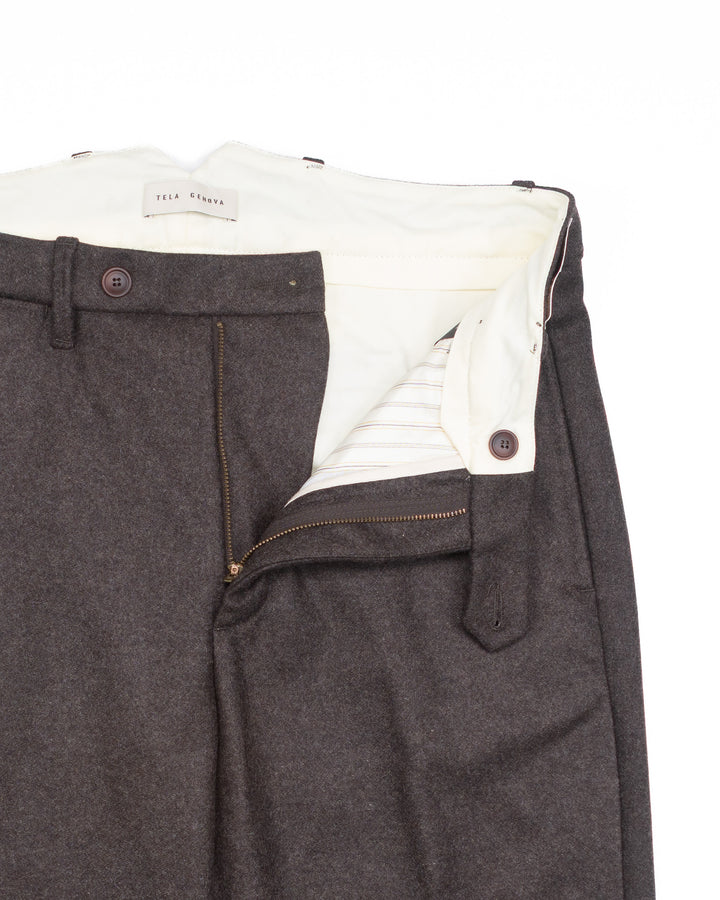 Poldo Chinos in Brown Wool